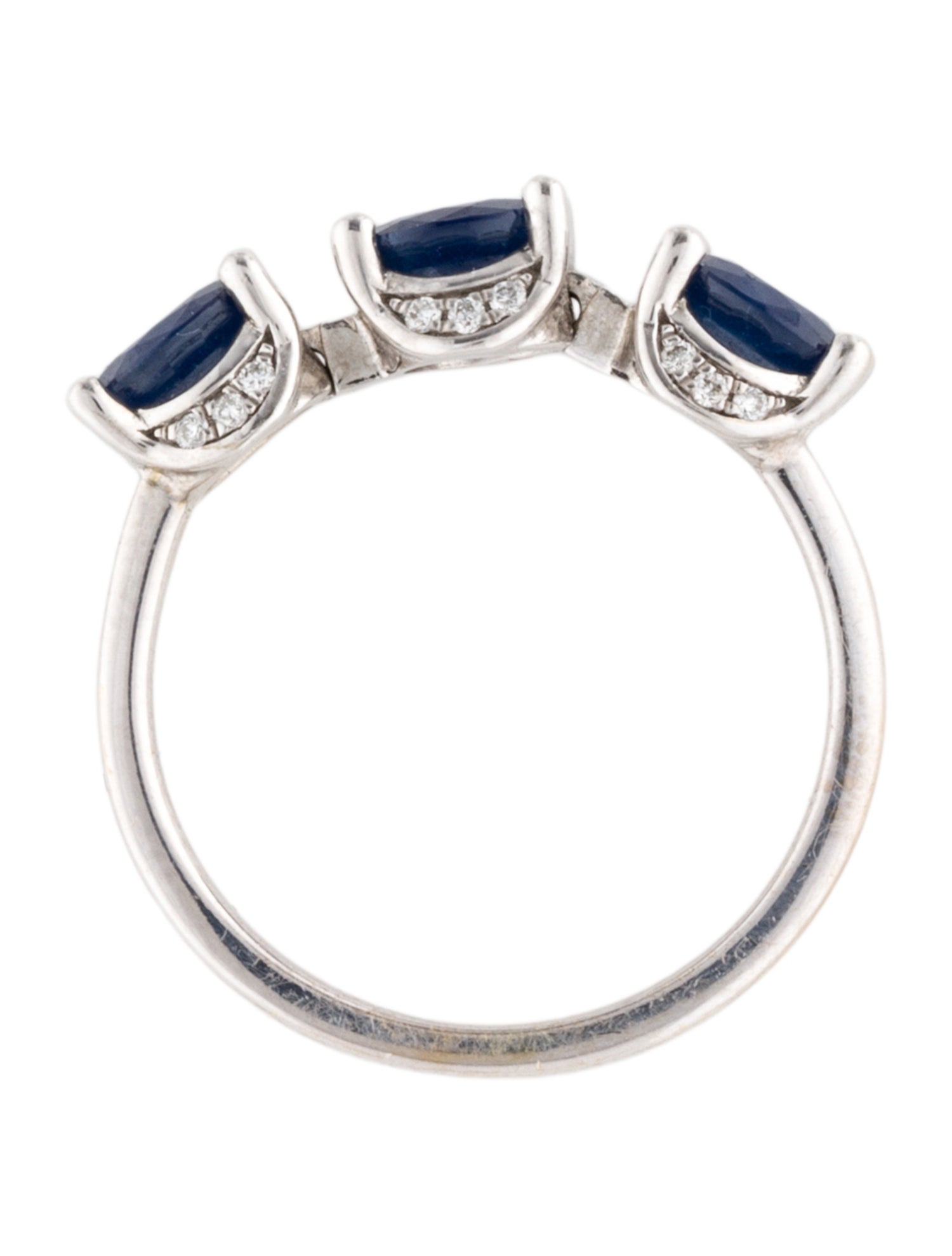 Ring 14K Sapphire & Diamond Band